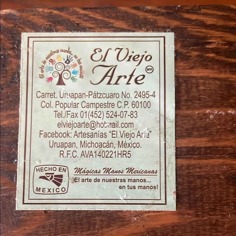 El Viejo Arte Handcrafted Wooden Box with Colorful‎ Tile Inlay